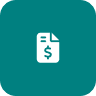 Icono de documento con símbolo de dinero representando el cálculo de presupuestos o estimación de costos en Trazor.